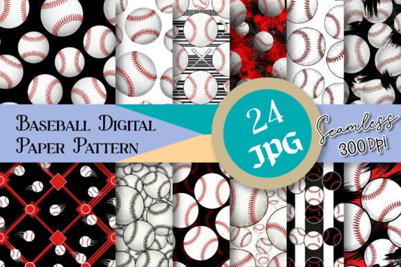 Download Baseball Digital Paper Pattern - Digital paper pattern Collection