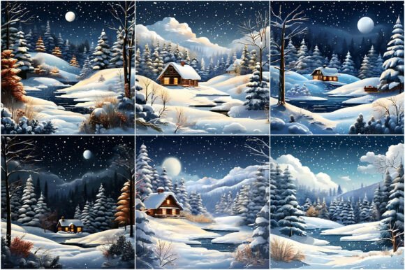 Download Winter Background Digital Papers - Premium Resources