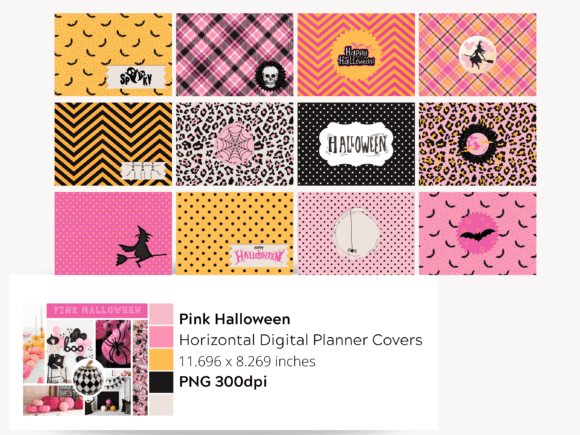 Download 12 Digital Halloween Goodnotes Covers - Digital halloween Collection