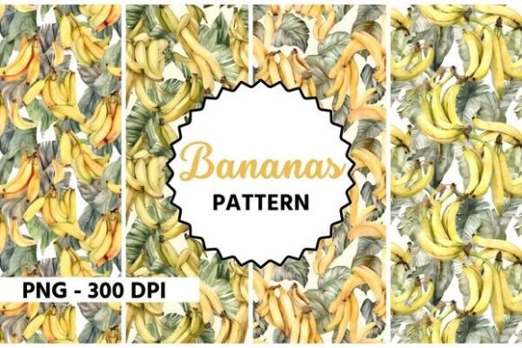 Download Banana Pattern Watercolor - Banana pattern Collection