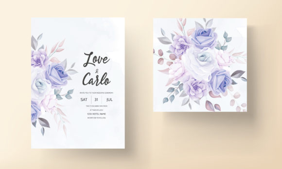 Download Purple Floral Wedding Invitation Design - Invitation design Collection