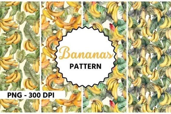 Download Banana Pattern Watercolor - Banana pattern Collection