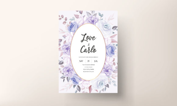 Download Purple Floral Wedding Invitation Design - Invitation design Collection
