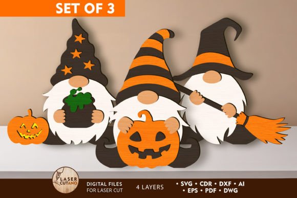 Download Halloween Decorative Gnomes Set - Gnomes Collection