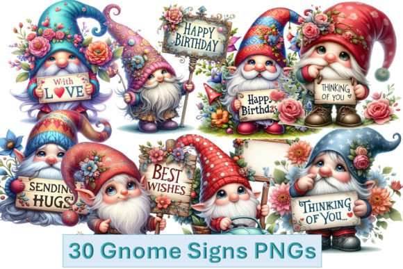 Download Sentiment Tag Gnomes Clipart, Birthday, - Gnomes Collection