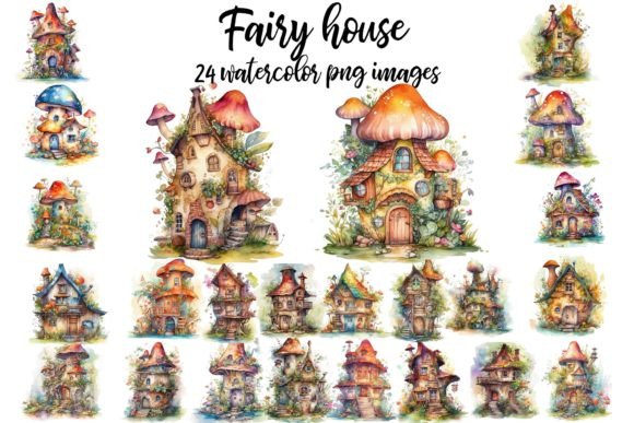 Download Fairy House Watercolor Clipart - Watercolor clipart Collection