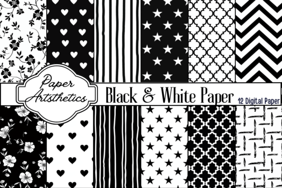 Download Black and White Digital Paper Pattern - Digital paper pattern Collection