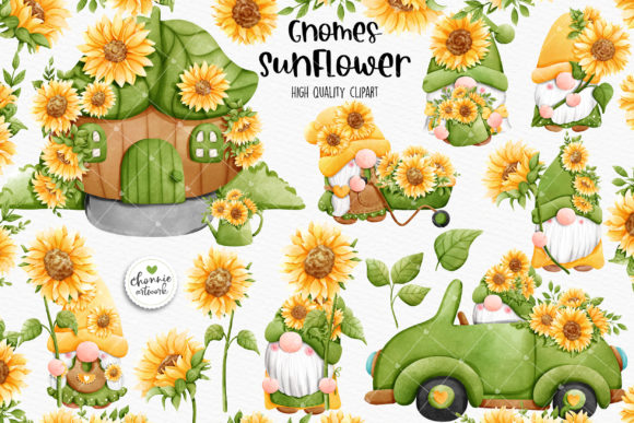 Download Sunflower Gnomes Clipart - Gnomes Collection